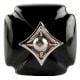 Solid Black Square Ceramic Cabinet Knob Online